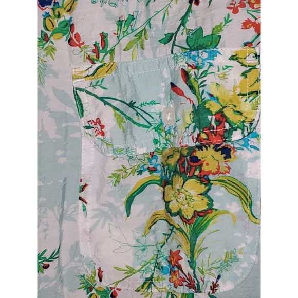 VanHuesen Women's Floral Print Button Up Blouse Long Sleeves Size XL - Picture 4 of 14